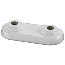 Flamco Doppelrosette flach 10-22mm x Achsabstand 50mm Kunststoff weiß F44214