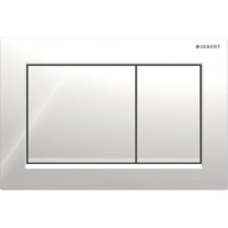 Geberit Omega30 Betätigungsplatte, für 2-Mengen-Spülauslösung hochglanz verchromt / mattverchromt 115.080.KH.1
