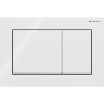 Geberit Omega30 Betätigungsplatte, für 2-Mengen-Spülauslösung weiß / hochglanz verchromt 115.080.KJ.1