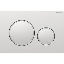 Geberit Sigma20 Betätigungsplatte, für 2-Mengen-Spülung mattchrom lackiert, Easy to clean / hochglanz-verchromt 115.882.JQ.1