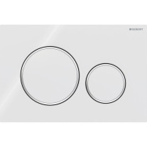 Geberit Sigma20 Betätigungsplatte, für 2-Mengen-Spülung weiß / hochglanz verchromt 115.882.KJ.1