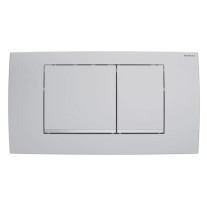 Geberit Twinline30 Betätigungsplatte, für 2-Mengen-Spülauslösung mattchrom-lackiert, easy-to-clean-besch 115.899.JQ.1