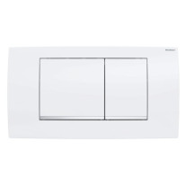 Geberit Twinline30 Betätigungsplatte, für 2-Mengen-Spülauslösung weiß / hochglanz verchromt 115.899.KJ.1