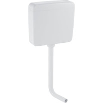 Geberit AP127 AP-Spülkasten, Spül-Stopp-Spülkasten halbhochhängend, Wasseranschluss hinten Mitte, weiß-alpin 127.005.11.1
