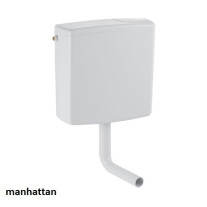 Geberit AP140 AP-Spülkasten Spül-Stopp-Spülkasten tiefhängend, Wasseranschluss links/mitte/rechts, manhattan 140.000.CG.1