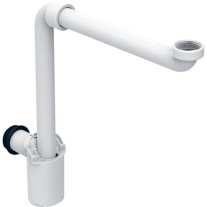 Geberit Tauchrohr-Geruchsverschluss für Waschbecken Abgang horizontal Raumsparmodell, d40, G 1 1/4, weiß-alpin 151.117.11.1