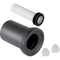 Geberit Anschlussset für Wand-WC d110/45, L:18,5cm, mattverchromt 152.422.46.1