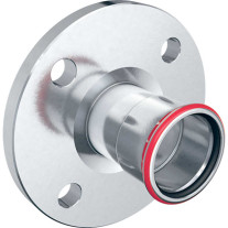 Geberit Mapress C-Stahl Flansch PN 6 mit Pressmuffe d28 23745