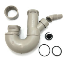 Geberit Doppelkammergeruchsverschluss mit Winkelschlauchtülle d40 d1=19 / 23 242.102.06.1