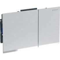 Geberit Sigma60 Betätigungsplatte für 2-Mengen-Spülauslösung verchromtgebürstet, Easy to clean/hochglanz-verchromt 243.415.GH.1