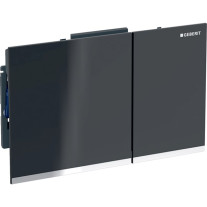 Geberit Sigma60 Betätigungsplatte für 2-Mengen-Spülauslösung schwarz verspiegelt / hochglanz-verchromt 243.415.SJ.1