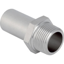 Geberit Mapress Edelstahl Übergang mit AG und Einschubende d42-R1 1/2 31939