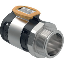 Geberit FlowFit Übergang mit Aussengewinde Edelstahl d63-R2 619.705.00.1