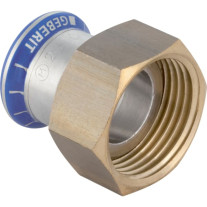 Geberit Mapress Edelstahl Übergang mit Überwurfmutter (LABS-frei) d42-G1 3/4 85037