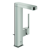 Grohe Plus Einhand-Waschtischbatterie supersteel L-Size ausziehbarer Auslauf 23843DC3