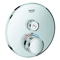 Grohe Thermostat Grohtherm SmartControl chrom 29118 Fertigmontage-Set rund 1 Absperrventil 29118000