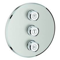 Grohe 3-fach UP-Ventil Grohtherm Smart supersteel Control 29122 Fertigmontage-Set rund 29122DC0