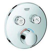 Grohe Unterputzmischer SmartControl chrom rund Fertigmontage-Set 2 Absperrventile 29145000