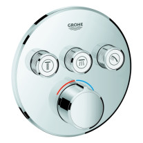 Grohe Unterputzmischer SmartControl chrom rund Fertigmontage-Set 3 Absperrventile 29146000