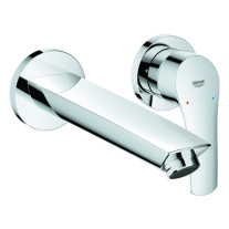 Grohe 2-Loch-Waschtisch-Wandbatterie Eurosmart chrom Fertigmontage-Set für 23571 Ausladung 209mm 29338003