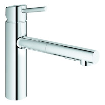 Grohe Concetto Einhebel-Spültischbatterie chrom mittelhoch, ausziehbare Spülbrause, Ausladung 202mm 30273001