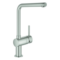 Grohe Minta Einhebel-Spültischbatterie supersteel L-Auslauf, Ausladung 210mm 31375DC0