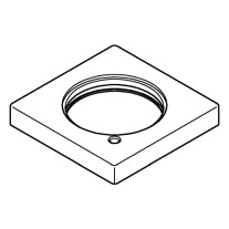Grohe Rosette eckig für Waschtisch-Batterien ohne Zugstange supersteel 48421DC0