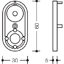HEWI Fußscheibe Serie 477, für Spiegelhalter Serie 477 und Wandspiegel mit Haltern Serie 801, umbra 41939 84