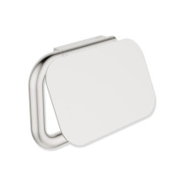 HEWI WC-Papierhalter mit Deckel, Edelstahl 480.21.001XA
