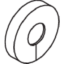 HEWI active+ Rosettenkappe, geteilt Serie 801, für Rosettenbefestigung an Stütze, StangenD: 33mm, antimikrobiell, signalweiß 62737 98