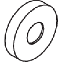 HEWI active+ Rosettenkappe Serie 801, für Rosettenbefestigung am Bogen, StangenD: 33mm, antimikrobiell, signalweiß 62800 98