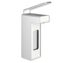 HEWI Desinfektionsmittel-oder Seifenspender des Systems 900, Edelstahl, inkl. 1000ml Leerbehälter zur freien Wiederbefüllung, 900.06.002XA