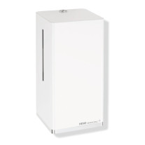 HEWI SENSORIC Elektronischer Seifenspender Serie 805, Edelstahl, weiß beschichtet, Entnahmeöffnung aus Kunststoff, verchromt, 500ml 950.06.115