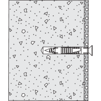 HEWI Befestigungsmaterial BM40.6 Serie 802 LifeSystem, für Rückenstützen mit Rosettenbefestigung, für Beton (> C20/C25) BM40.6