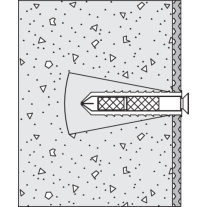 HEWI Befestigungsmaterial BM41.6 Serie 802 LifeSystem, für Rückenstützen mit Rosettenbefestigung, für Porenbeton (> P2) BM41.6