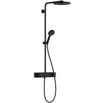 Hansgrohe Showerpipe Pulsify S 260 1 jet EcoSmart mit Brausethermostat Aufputz schwarzmatt 24221670