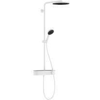 Hansgrohe Showerpipe Pulsify S 260 1 jet EcoSmart mit Brausethermostat Aufputz weiß matt 24221700