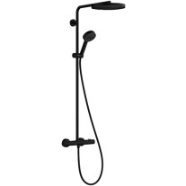 Hansgrohe Showerpipe Pulsify S Puro 260 1 jet EcoSmart Brausethermostat Aufputz Handbrause 3jet schwarzmatt 24237670
