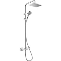 Hansgrohe Showerpipe 230 1jet Vernis Shape chrom mit Brausethermostat 26286000