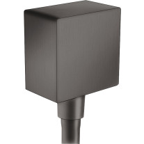 Hansgrohe Schlauchanschluss DN15 Fixfit Square mit Rückflussverhinderer brushed black chrom 26455340