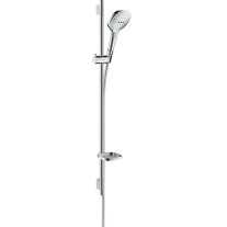 Hansgrohe Brauseset Raindance Select E 120 3jet EcoSmart mit Brausestange 900mm und Seifenschale, Chrom 26623000