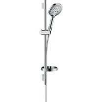 Hansgrohe Brauseset Raindance Select S 120 3jet mit Brausestange 650mm und Seifenschale, Chrom 26630000