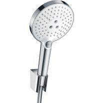 Hansgrohe Raindance Select S Brausehalterset 120 3jet mit Brauseschlauch 1600mm, Weiß/Chrom 26721400