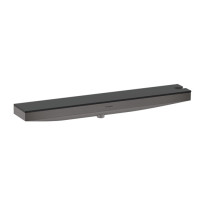 Hansgrohe Wandanschluss Rainfinity Porter 500 mit Brausehalter rechts und Duschablage, Brushed Black Chrome 26858340