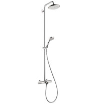 Hansgrohe Showerpipe Croma 220 für Wanne chrom mit Thermostat 27223000
