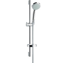 Hansgrohe Brauseset Croma 100 Vario mit Brausestange 650mm und Seifenschale, Chrom 27772000