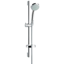 Hansgrohe Brauseset Croma 100 Vario EcoSmart mit Brausestange 650mm und Seifenschale, Chrom 27776000