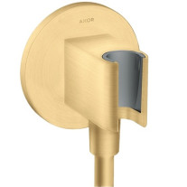 Hansgrohe Schlauchanschluss Fixfit Porter rund Axor DN15 mit Rückflussverhinderer brushed gold optik 36733250