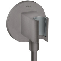 Hansgrohe Schlauchanschluss Fixfit Porter rund Axor DN15 mit Rückflussverhinderer brushed black chrom 36733340