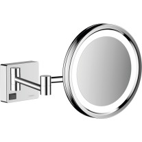 Hansgrohe Rasierspiegel AddStoris chrom mit LED Licht 41790000